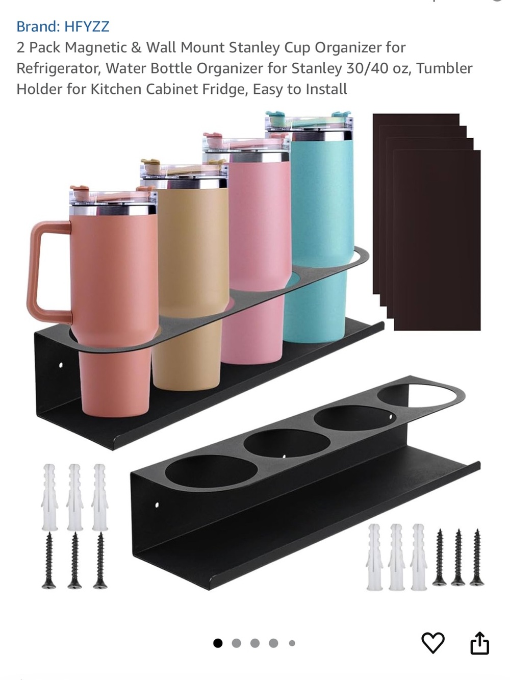 Magnetic Stanley cup holders for refrigerator